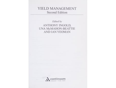 Livro Yield Management de Ian Yeoman, Una Mcmahon et al. (Inglês)