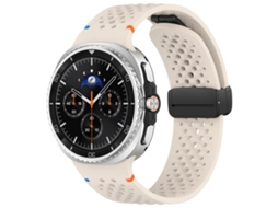Bracelete Silicone Magnético para Samsung Galaxy Watch 8 / 8 Classic XIAOMOYU com Malha Amarela