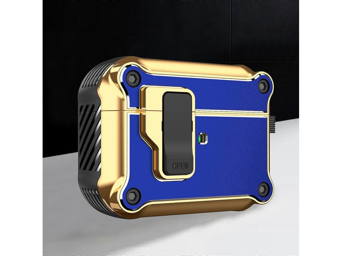 Capa Protetora Eagle Electroplated Para Fones De Ouvido Sem Fio Airpods Pro Com Gancho.