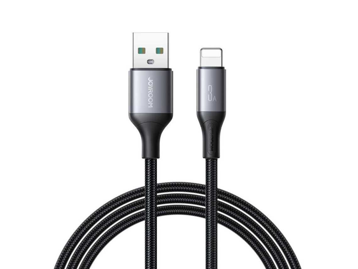 Cabo de Carregamento Rápido Usb a para 8 Pinos 1m preto XIAOMOYU