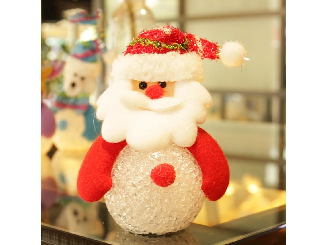 Enfeite De Natal Luz Led Pingente Vidro Branco*