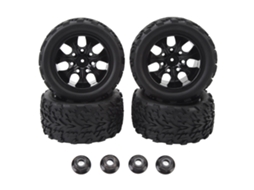 Mali 4 Pneus de Rc Off Road com Parafusos 12mm Hex 7 Buracos Borracha para Carro Rc Off Road 1/10