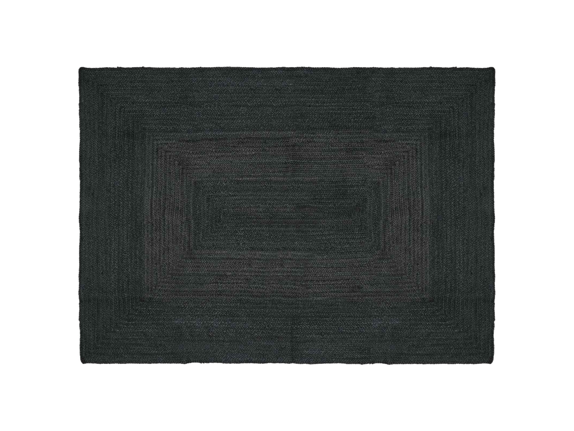 Conjunto 1 Carpete De Área Vidaxl Cinzento Escuro Juta (120 X 170 Cm)