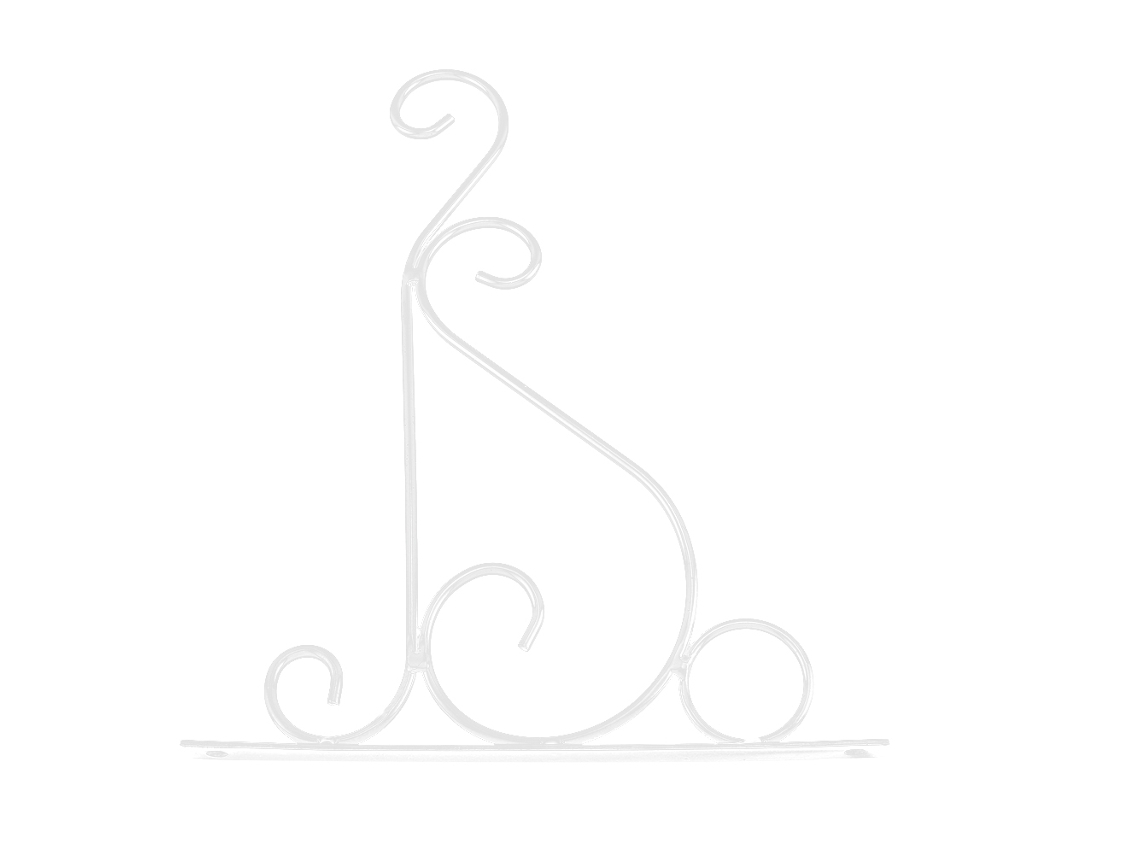 Suporte Ferro Primerox para plantas pendentes com gancho para flores, 30x21cm, branco, com marca S/BRAND