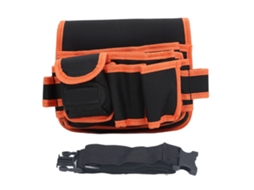 Bolsa multifuncional para manutenção elétrica em tecido Oxford com cinto de ferramentas.