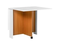 Mesa de Jantar Extensível, dobrável, com Rodízios, 120x80x73 cm BTFORUS