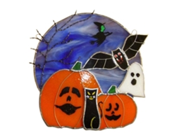 Laxiscreed Pingente Decorativo Lua E Abóbora De Halloween Azul Para Decoração Festiva