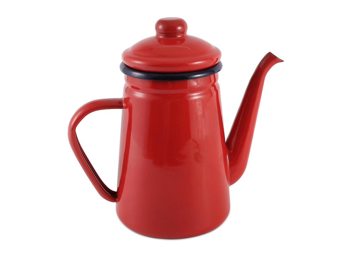 Cafeteira Esmaltada De 1,1 L, Chaleira Elétrica, Fogão A Gás De Indução, Universal, Vermelho Brilvibera