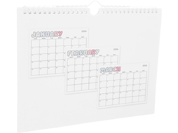 Calendário de Parede Espiral Grande para Planejamento Mensal, Organizador Casa, Escritório e Estudantes, Organ