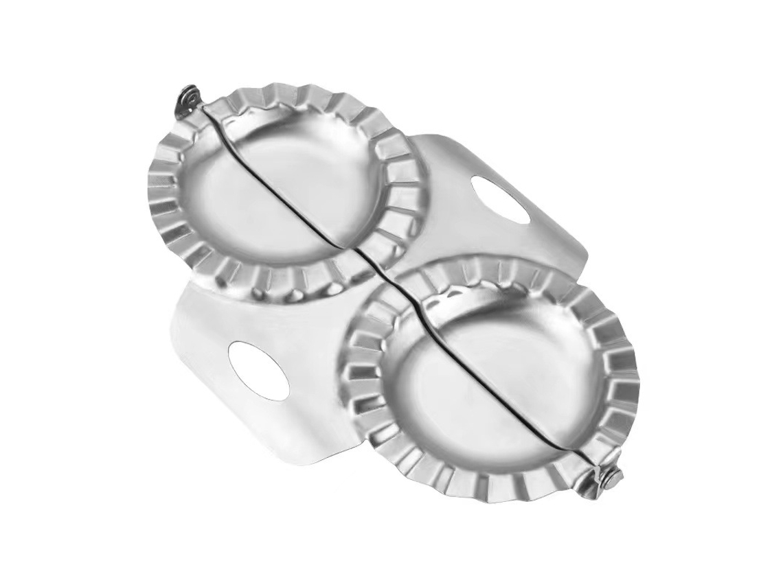 1 Molde Semiautomático De Aço Inoxidável Para Dumplings Com Cabeça Dupla