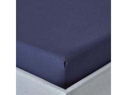 Homescapes Navy Blue Egyptian Cotton Fitted Sheet 200 Tc, 180 X 200 Cm