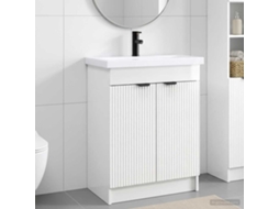 Vidaxl Conjunto De Móveis Para Banheiro Branco Brilhante