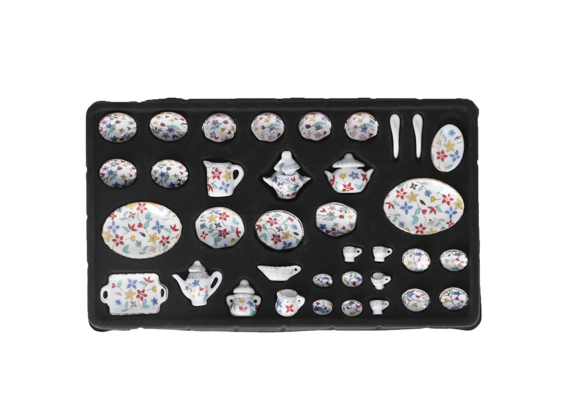 Conjunto De Xícaras De Chá Para Casa De Boneca 1:12 Decoração Miniatura Simulada