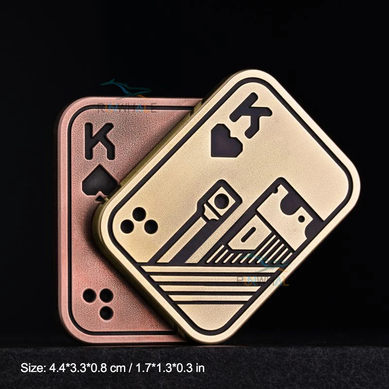 (bronze Kk) Brinquedo Antiestresse Portátil Magnético Com Cartas De Baralho Giratórias De Metal Para Os Dedos.