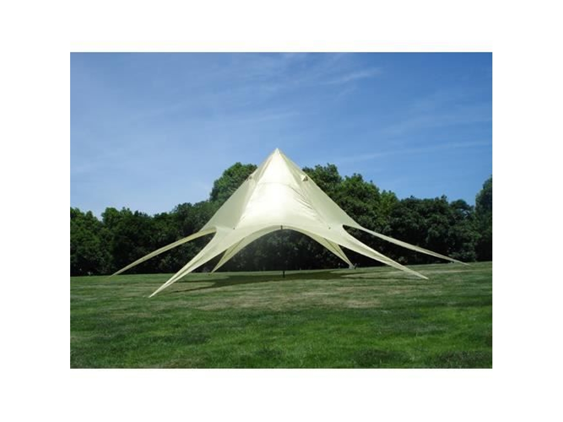Tenda De Jardim E Recepção Em Formato De Estrela Clp Capacidade De Cobertura 15 M² Creme