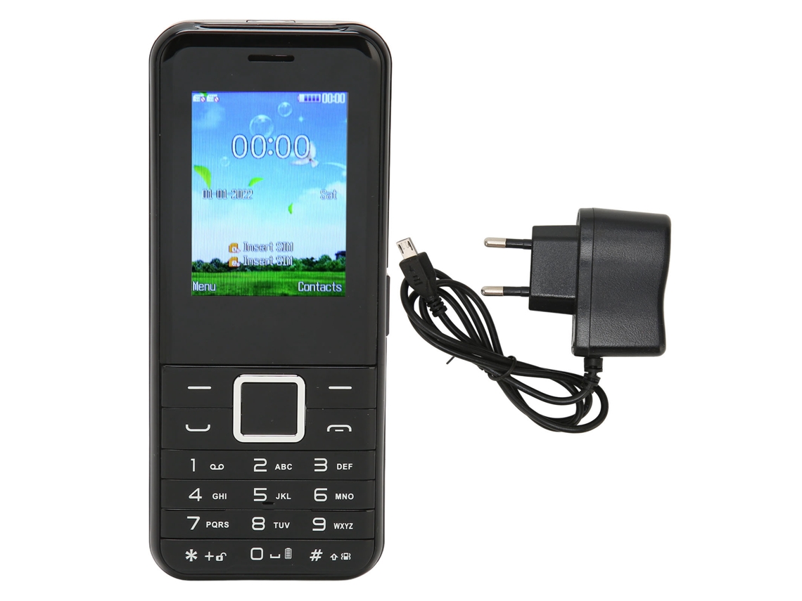 Telefone Celular Multifuncional Para Idosos S502 Desbloqueado 2g Tela 2.4 Polegadas Bateria 3000mah Dual Sim Preto Plugue Eu
