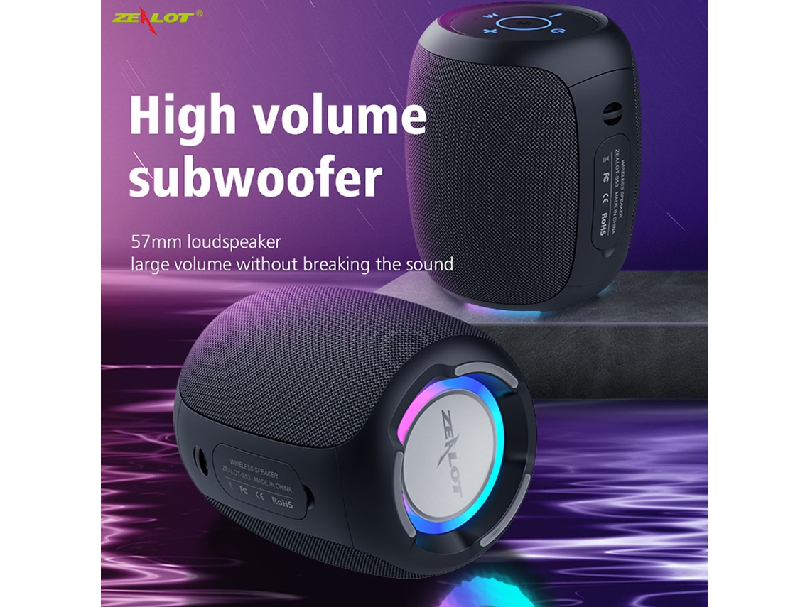 Caixa De Som Bluetooth Zealot S53 Mini Ipx7