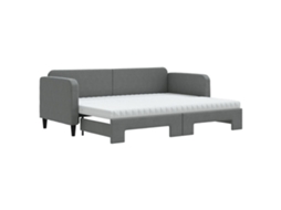 Daybed With Trundle, Daybeds With Trundles Vidaxl Cinzeto Tecido (80 X 200 Cm)