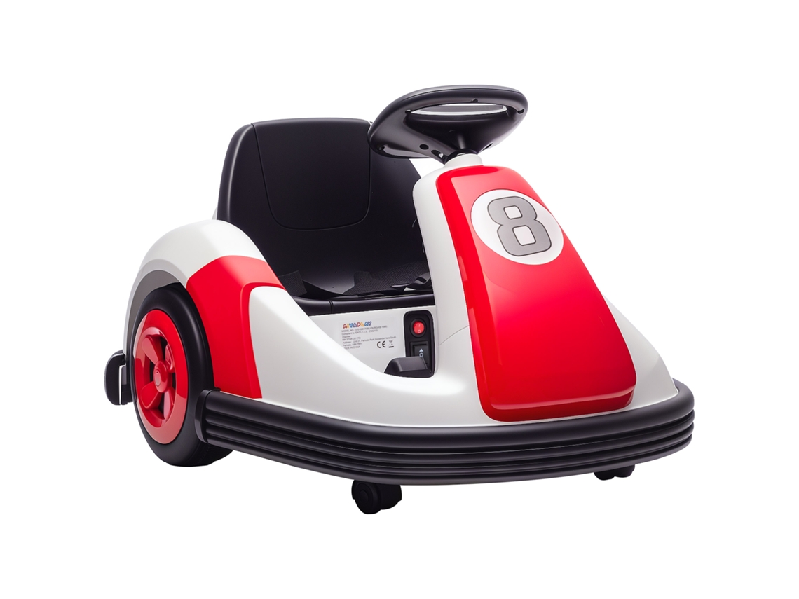 Carrinho de Choque Infantil 6v. Rotação de 360°. Carro Bate bate Elétrico Infantil com Motor Duplo. Música e Trompa Ge