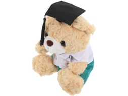 Urso De Pelúcia Médico Formando, Uniforme Verde, Presente Para