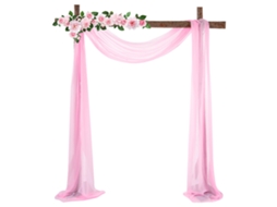 Cortina LAXISCREED de Chiffon com Contraste para Casamento e Fotografia ao Ar Livre