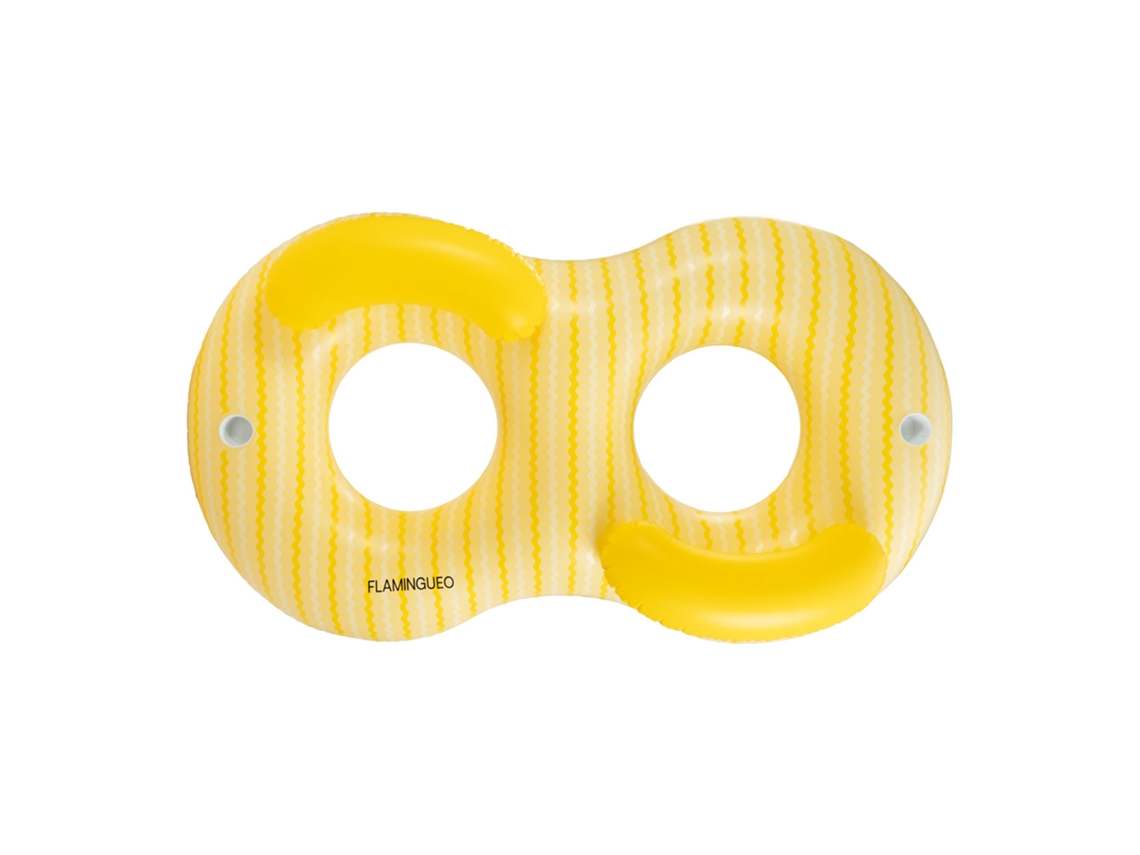 Flamingueo Boia Insuflável Dupla Pvc Donut Amarelo