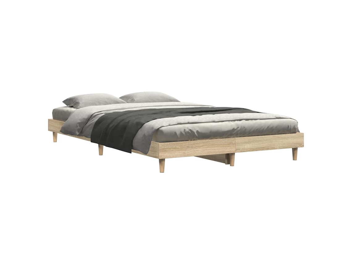 Bed Frame, Bed Frames Vidaxl Marrom Madeira Processada (120 X 200 Cm)
