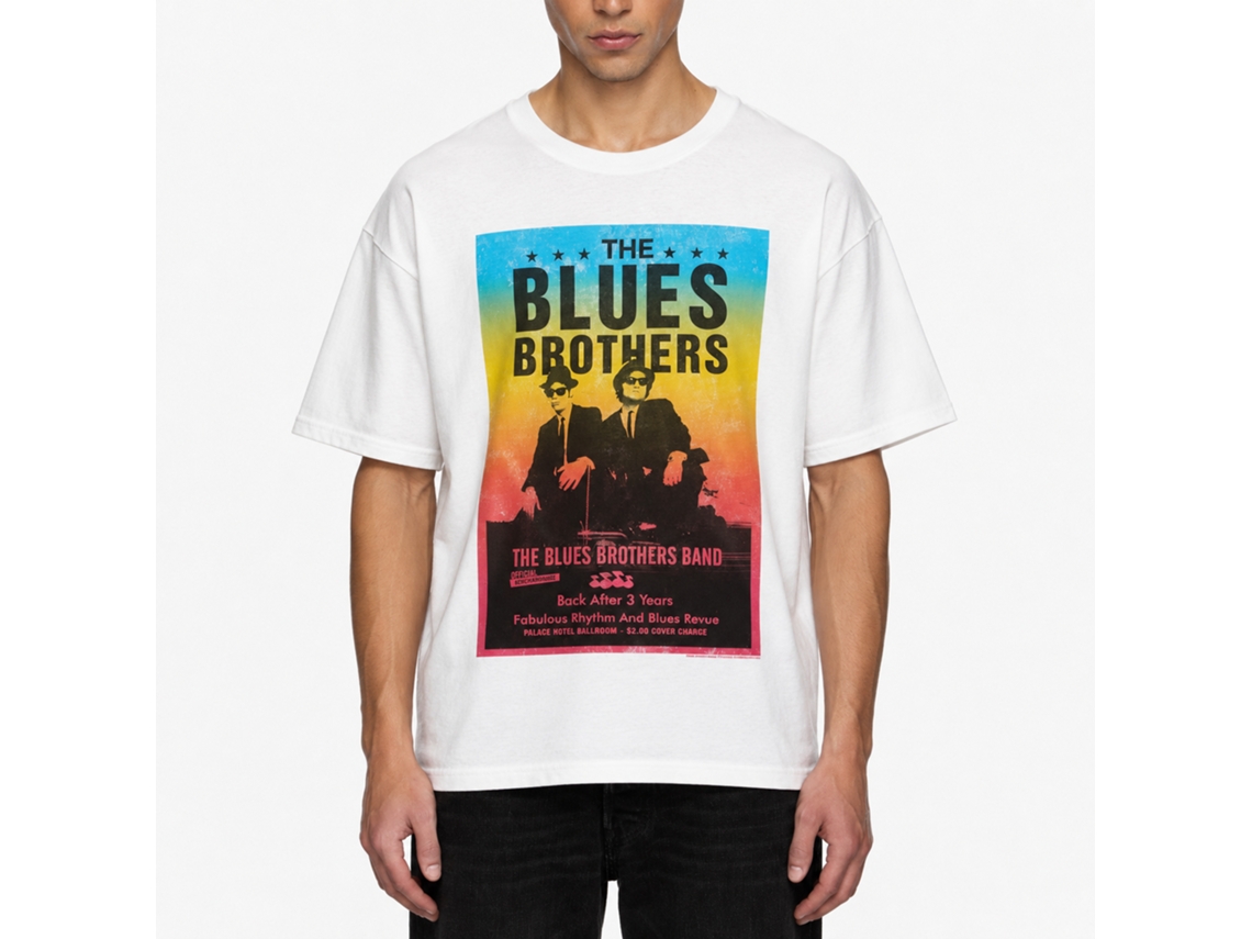 Rockinstone The Blues Brothers Movie Blues Poster White Adult T-shirt Size:s