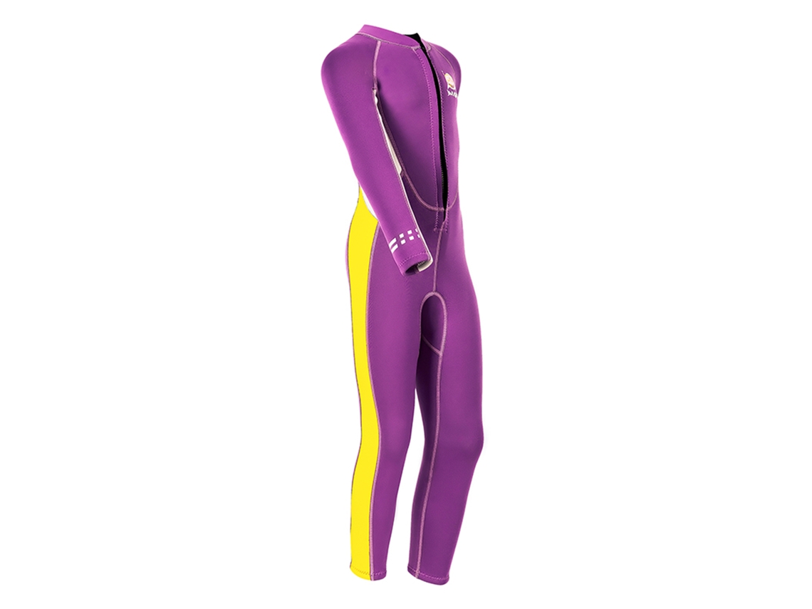 Traje de Mergulho Infantil 2.5mm Neoprene com Zíper Frontal, Manga Longa | S/MARCA