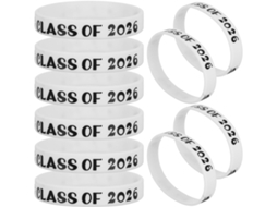 Pulseiras de Silicone Housoutil para Formatura Da Turma 2026, 10 Unidades, Comprimento 202mm, Acessório para Festa de