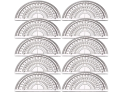 Transferidor Portátil De Plástico Galpada 10 Polegadas Para Medir Ângulos 180°, Ferramenta De Desenho Adequada Para