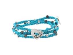 Pulseira - Guess - Ubb12223 - Têxtil - Prateada - Turquesa-prateada-preta
