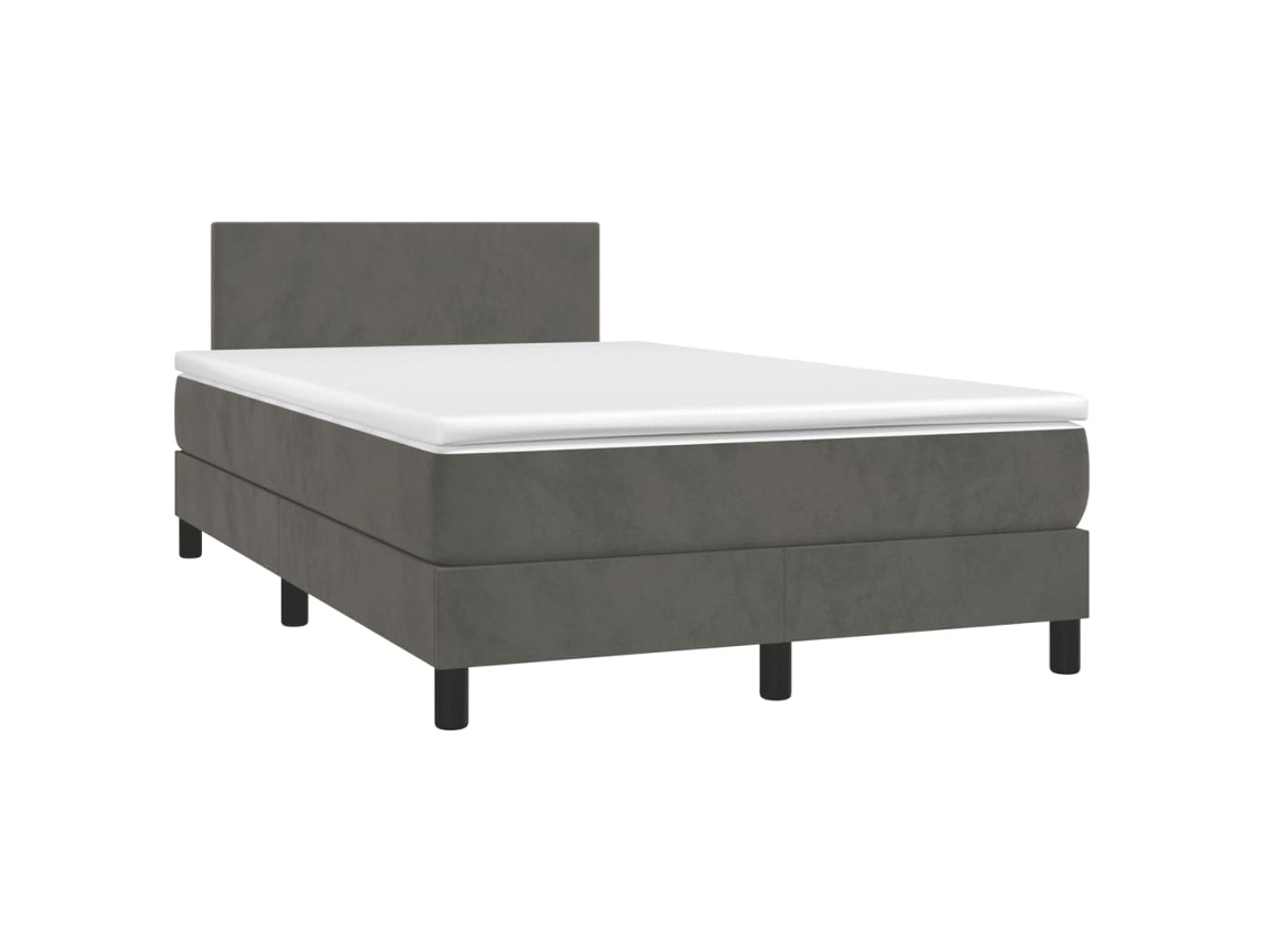 Box Spring Bed, Box Spring Beds Vidaxl Cinzeto Veludo (120 X 190 Cm)