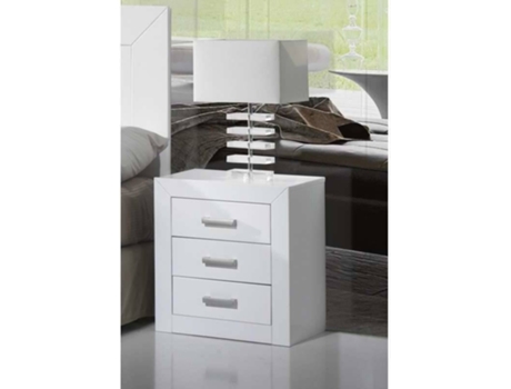 Mesa de Cabeceira  3 Gavetas (Branco)