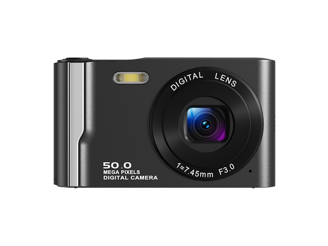 Câmara Digital 4K HD 2,8 Polegadas Tela LCD Zoom 16x Câmara Compacta para Estudantes Preta (Outlet Grade A)