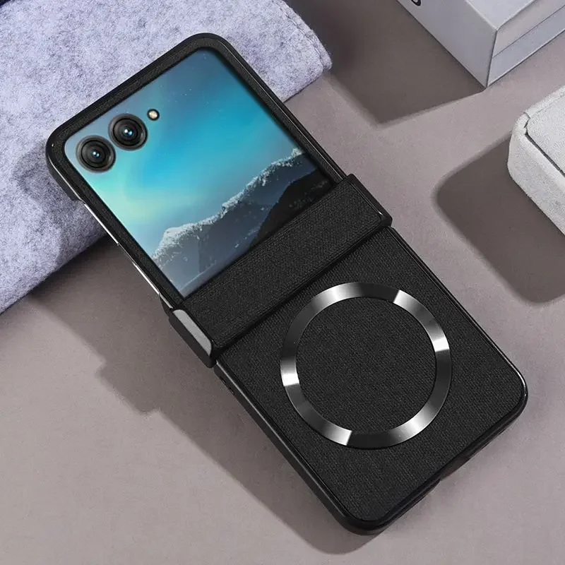 (preto, Motorola Razr 60) Capa De Proteção À Prova De Choque De Capa Dura, Suporta Magsafe Magnetic Suction Wireless Charge