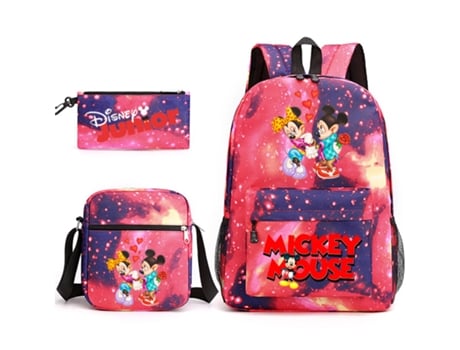 KOHREE Conjunto de Três Peças de Mochila de Estudante Do Mickey Mouse