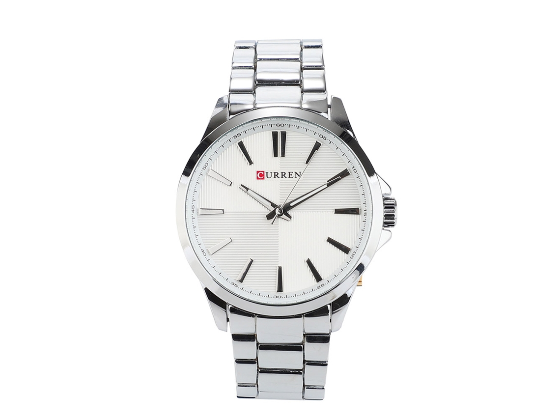 Relógio masculino Curren 8322, resistente à água, mostrador redondo, quartzo, liga metálica.