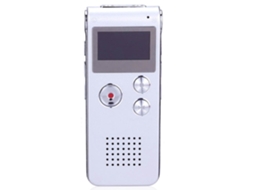 Gravador de Voz Digital Gravador de Áudio de 32 Gb Mini Gravador Portátil de Fita com Reprodução Usb Prata