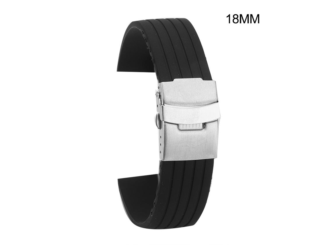 Pulseira De Silicone Para Relógio 18mm Universal Ajustável