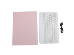 2026zentro-capa Com Teclado Bluetooth Removível Em Couro Pu Para Tablet Tab M10 Gen 3 10.1 Polegadas Rosa Portátil Viagem