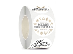 Conjunto de Etiquetas de Natal ZMDECQNA Etiquetas Dourado Designs Preto - 500un (7x7x3cm)