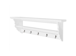 Vidaxl Suporte P/ Casacos Bengaleiro, Estilo Barroco Mdf Branco