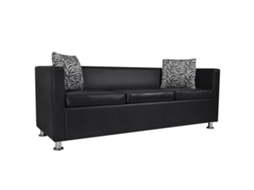 Sofa, Sofas Vidaxl Preto Couro Artificial (n/a)