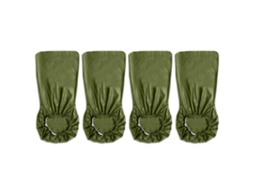 Capa de Cadeira de Jantar Elástica de Couro Pu À Prova D'água Lavável 4pcs Verde | S/MARCA