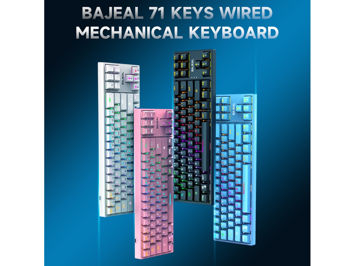 Teclado Mecânico Gamer LAXISCREED Switch Azul Rgb