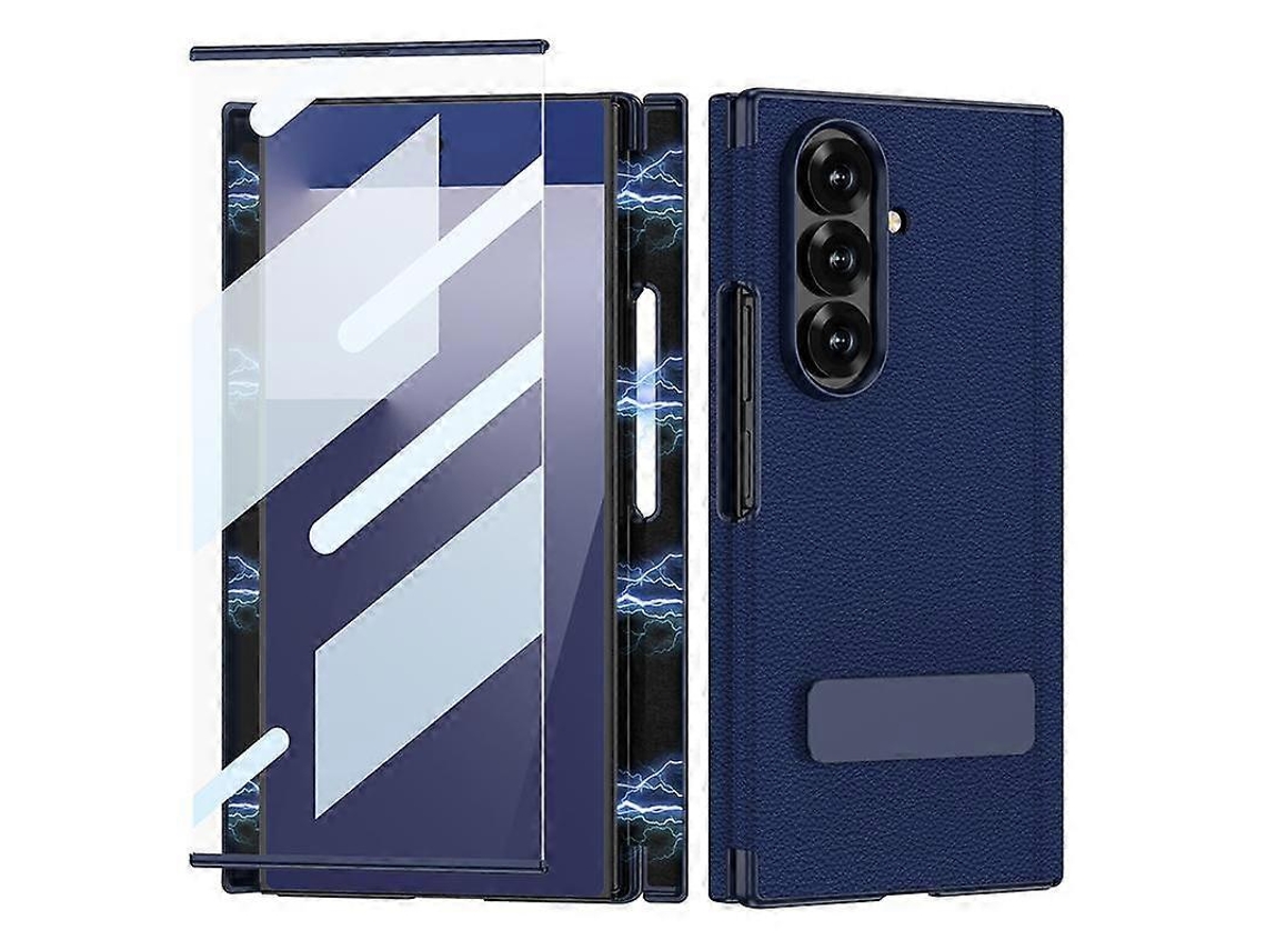 Capa Dobrável Magnética Integrada Em Couro Gkk Com Suporte Giratório De Uma Linha Para Samsung Galaxy Z Trifold