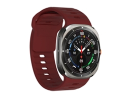 Pulseira De Silicone Macia Para Samsung Watch Ultra 2 47mm, Substituição Desportiva Com Fecho Rápido Bordô Hexinyigjly