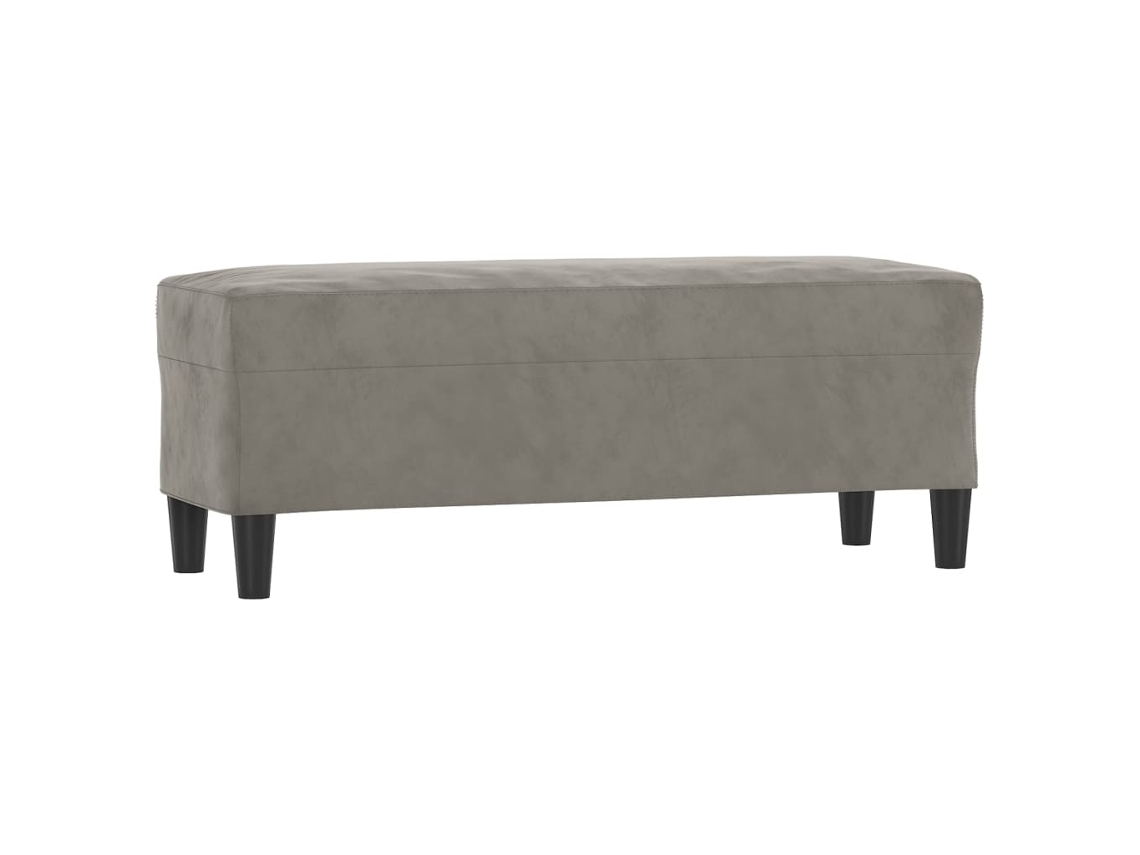 Bench, Benches Vidaxl Cinzeto Veludo (100 X 35 X 41 Cm)