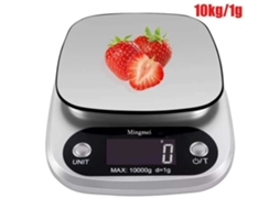 Balança Digital De Cozinha 1g-10kg Display Lcd Alta Precisão Em Aço Inoxidável Com Bateria Incluída
